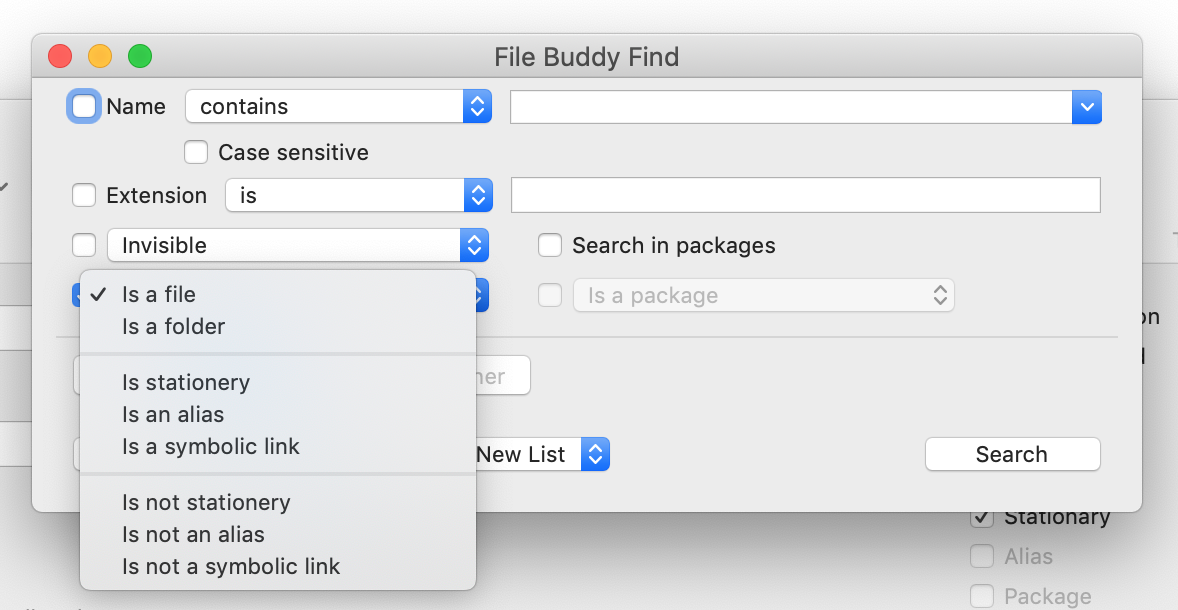 Find Window File Kind Criteria