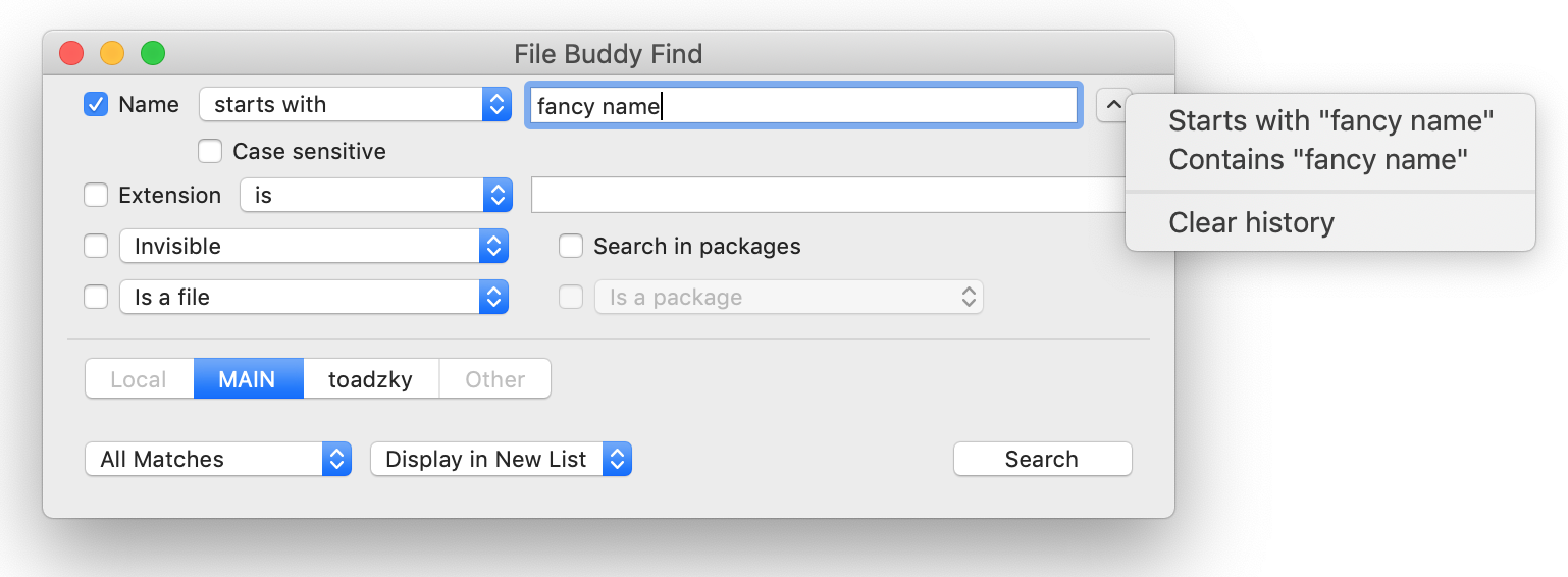 File Buddy 11 Name History