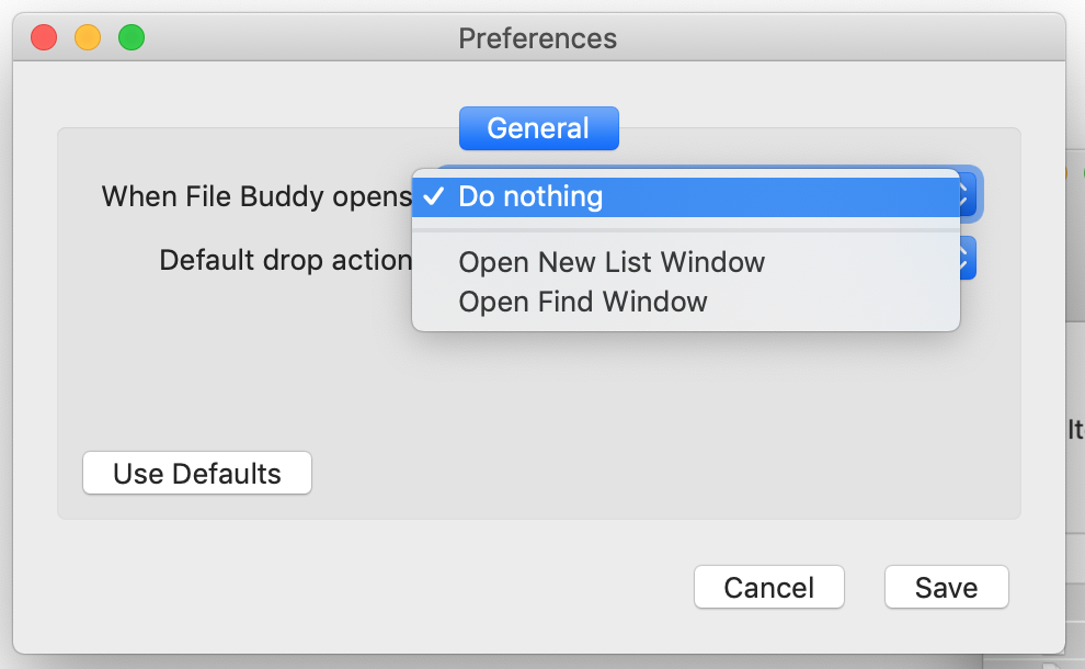 Preferences Dialog